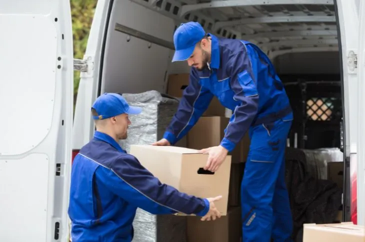 Unloading truck